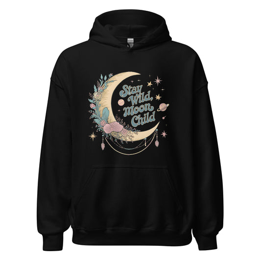 Women's "Stay Wild Moon Child" Hoodie - Cozy and Stylish - Sublimegifts4u.com