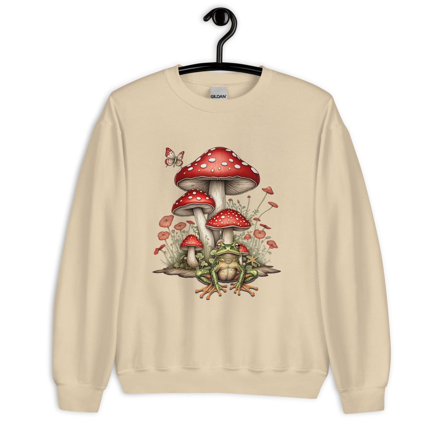 Women's Sweatshirt with Mushroom & Toadstool Design - Cozy & Stylish - Sublimegifts4u.com