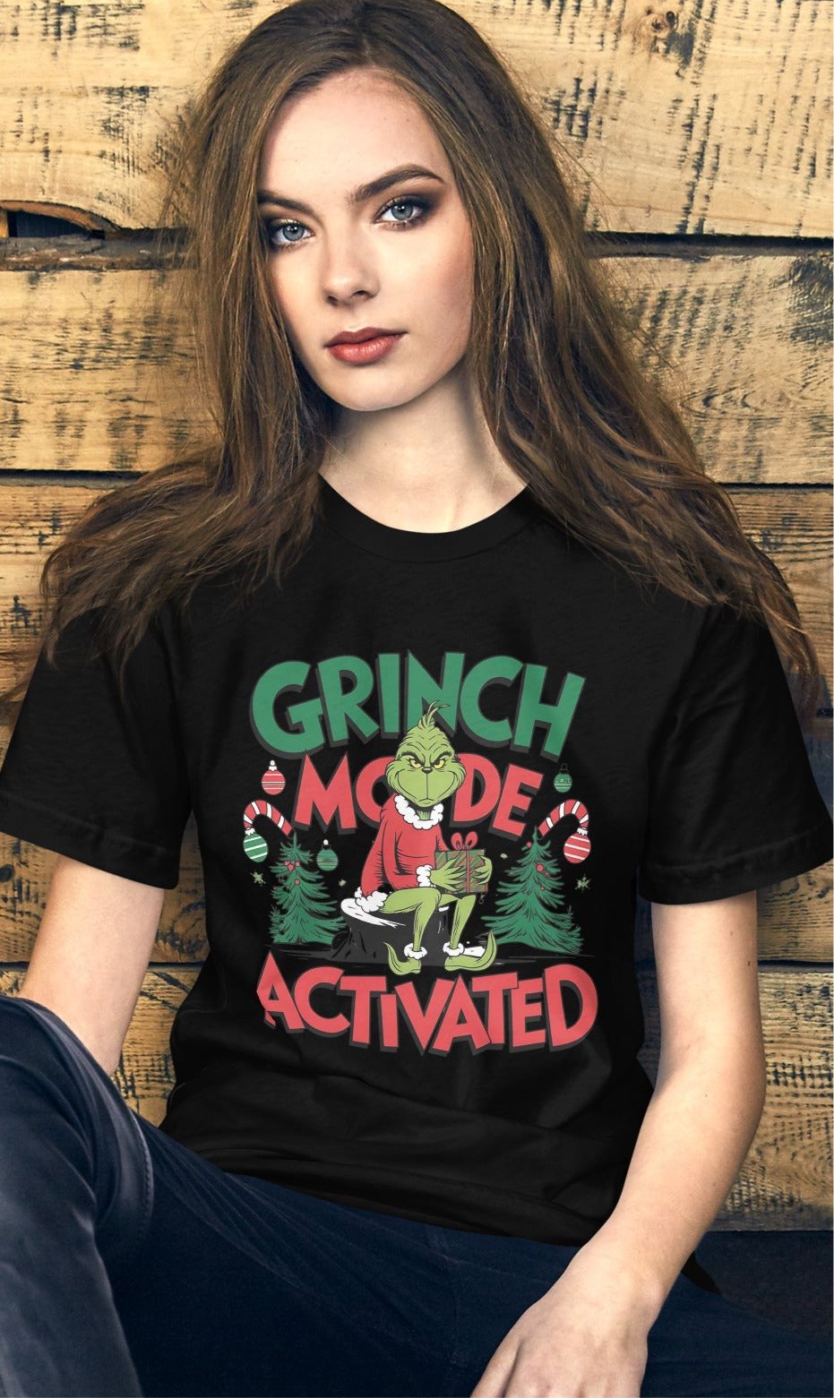 Women’s T-Shirt – "Grinch Mode Activated" Holiday Tee - Sublimegifts4u.com