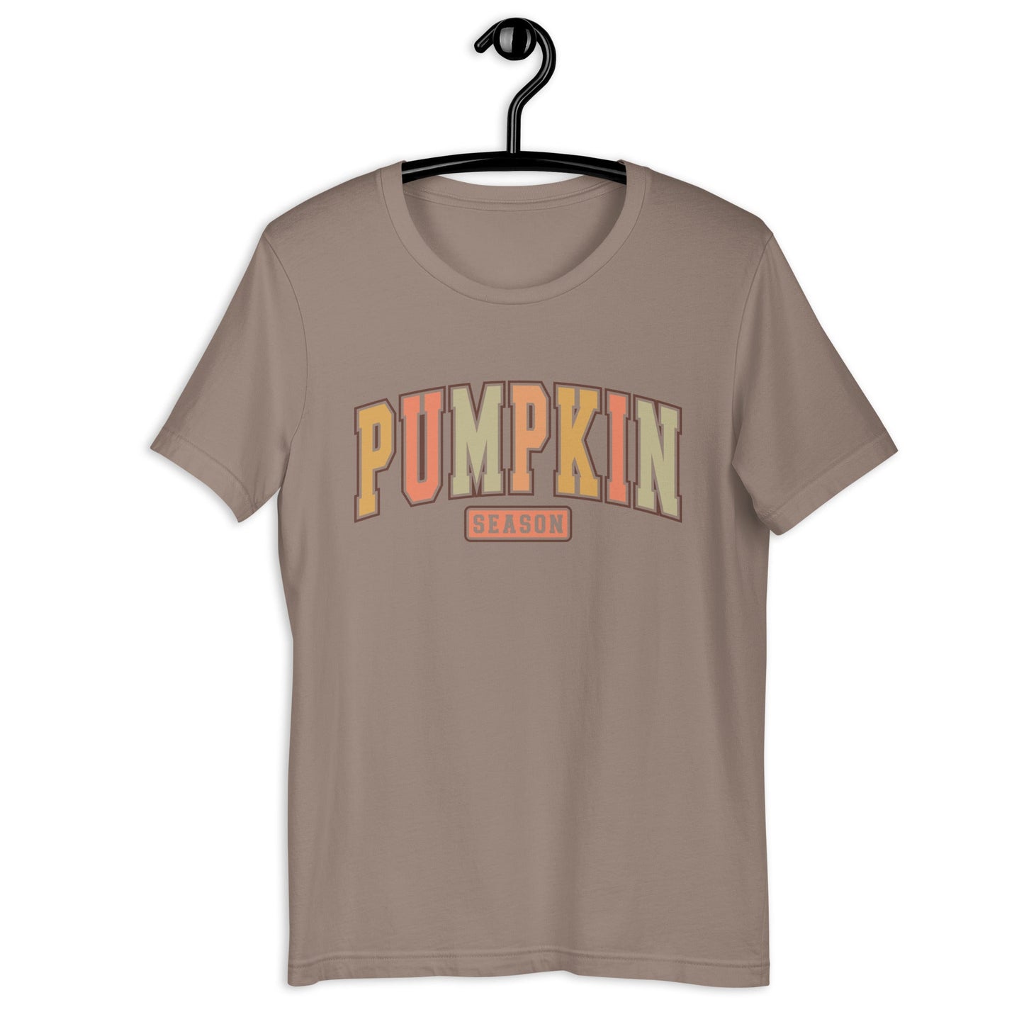 Womens T-Shirt: 'Pumpkin Season' University Font – Fall Colors & Soft Cotton Fit - Sublimegifts4u.com