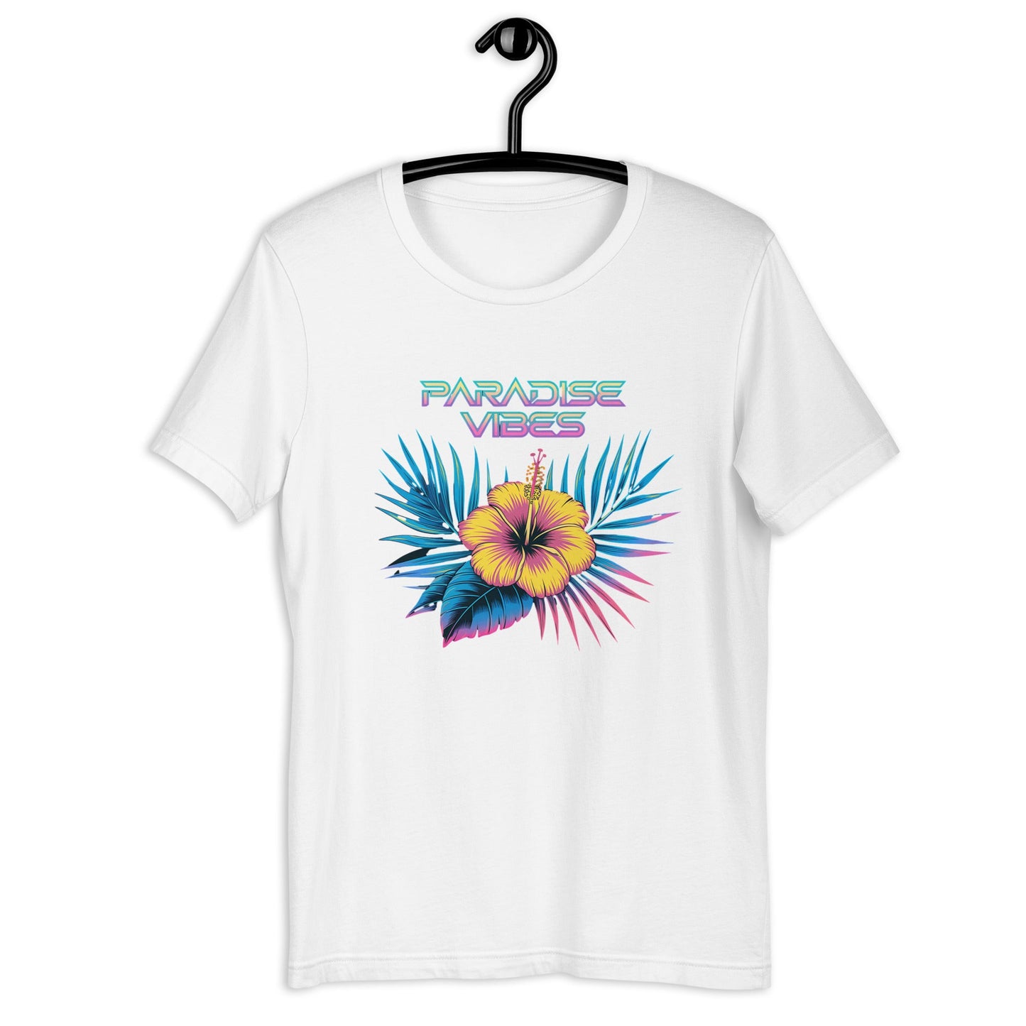 Women's T-Shirt with Tropical Florals and "Paradise Vibes" Design - Soft and Lightweight - Sublimegifts4u.com