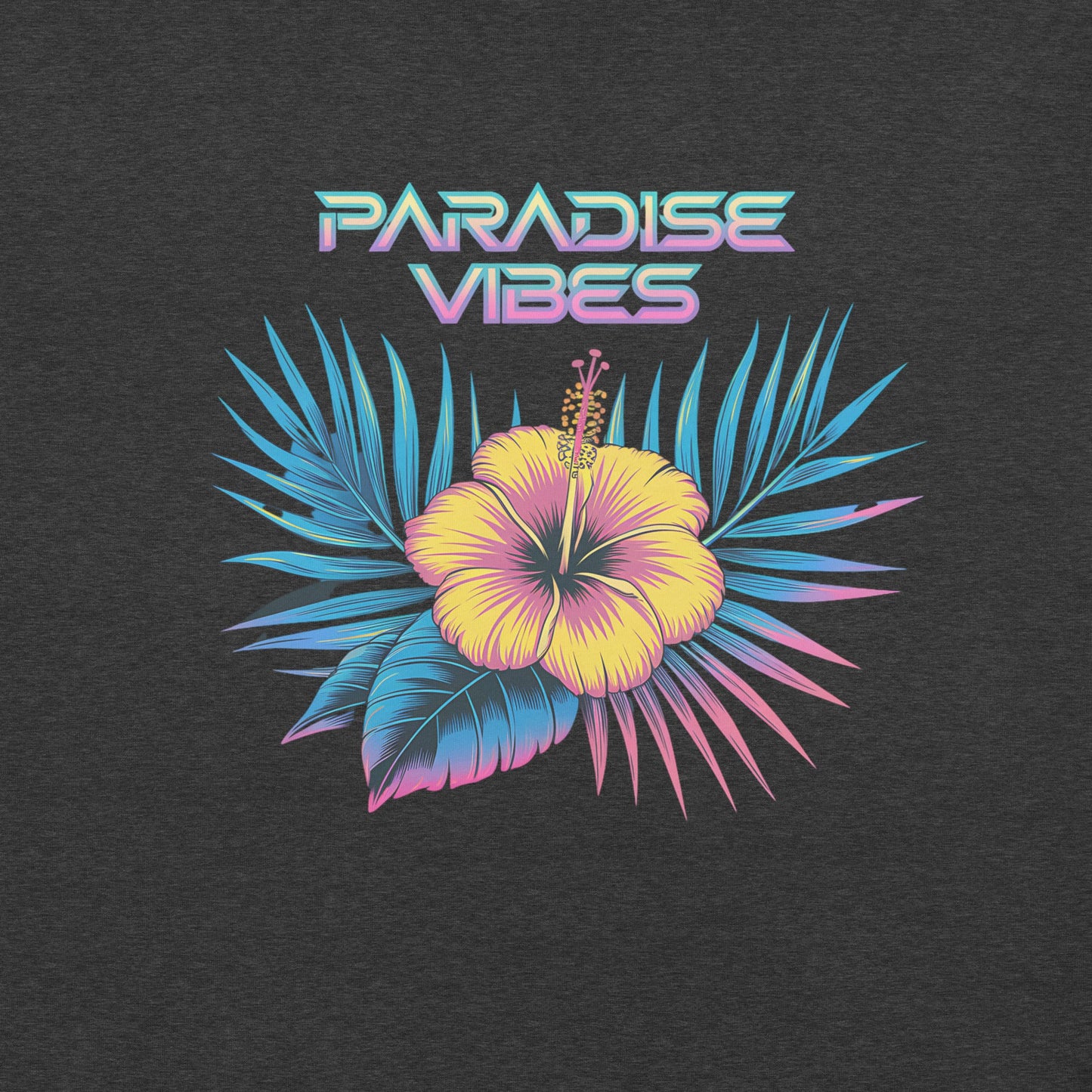 Women's T-Shirt with Tropical Florals and "Paradise Vibes" Design - Soft and Lightweight - Sublimegifts4u.com