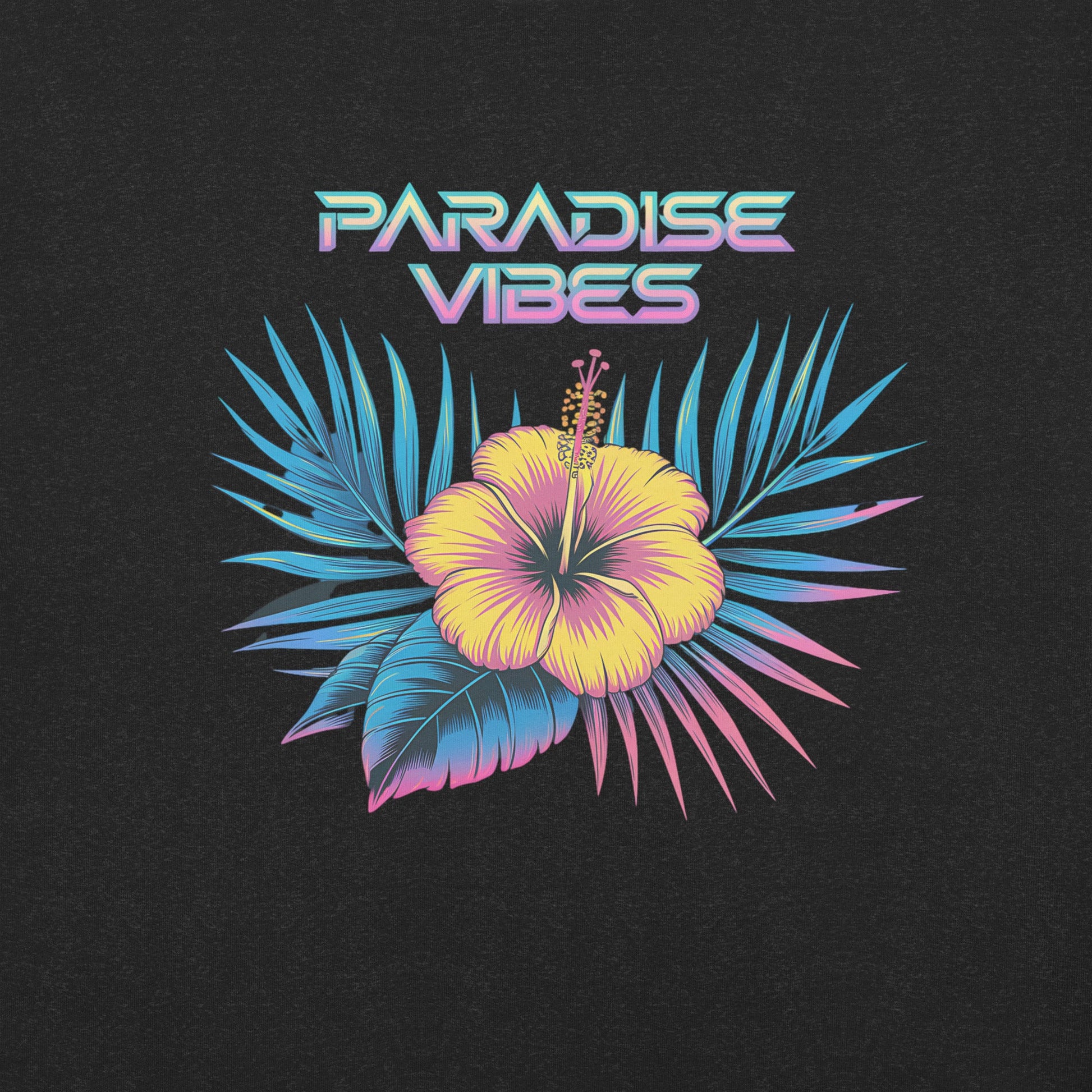 Women's T-Shirt with Tropical Florals and "Paradise Vibes" Design - Soft and Lightweight - Sublimegifts4u.com