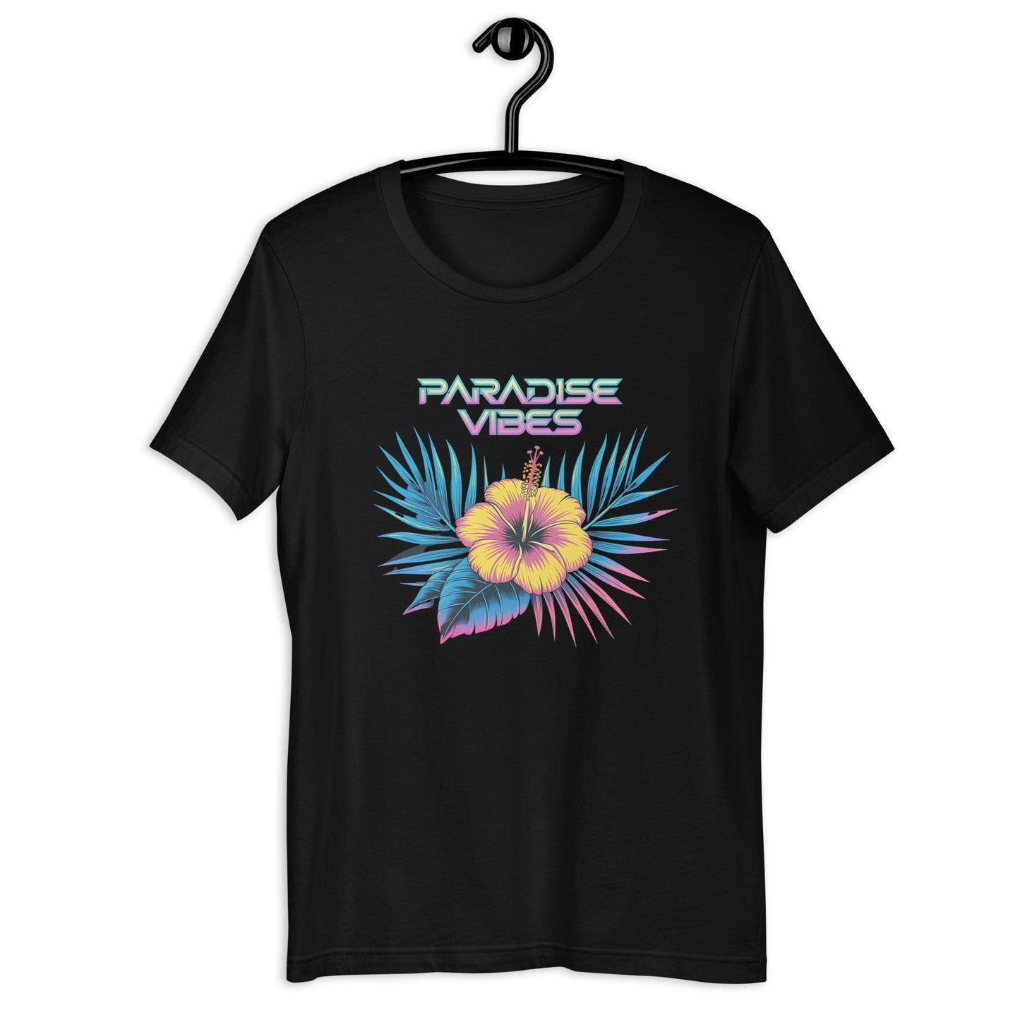 Women's T-Shirt with Tropical Florals and "Paradise Vibes" Design - Soft and Lightweight - Sublimegifts4u.com