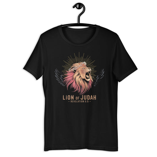 Women's Tee – Lion of Judah with Angel Wings Design Revelation 5:5 - Sublimegifts4u.com