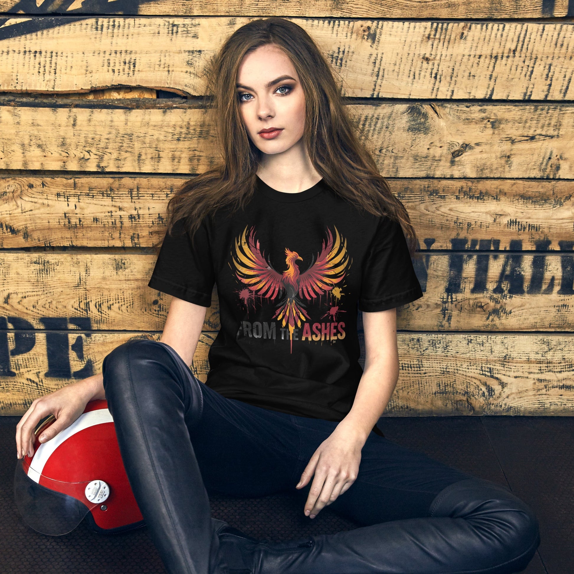 Women's Tee with Bird Design | 'From the Ashes' Inspirational Shirt - Sublimegifts4u.com