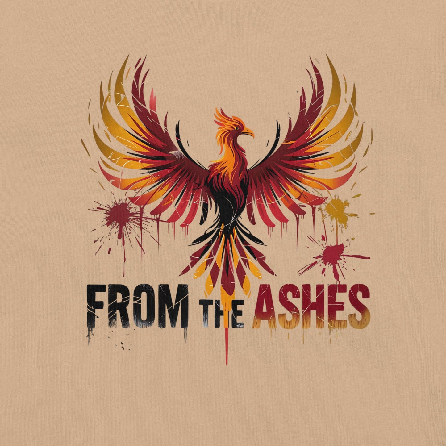 Women's Tee with Bird Design | 'From the Ashes' Inspirational Shirt - Sublimegifts4u.com