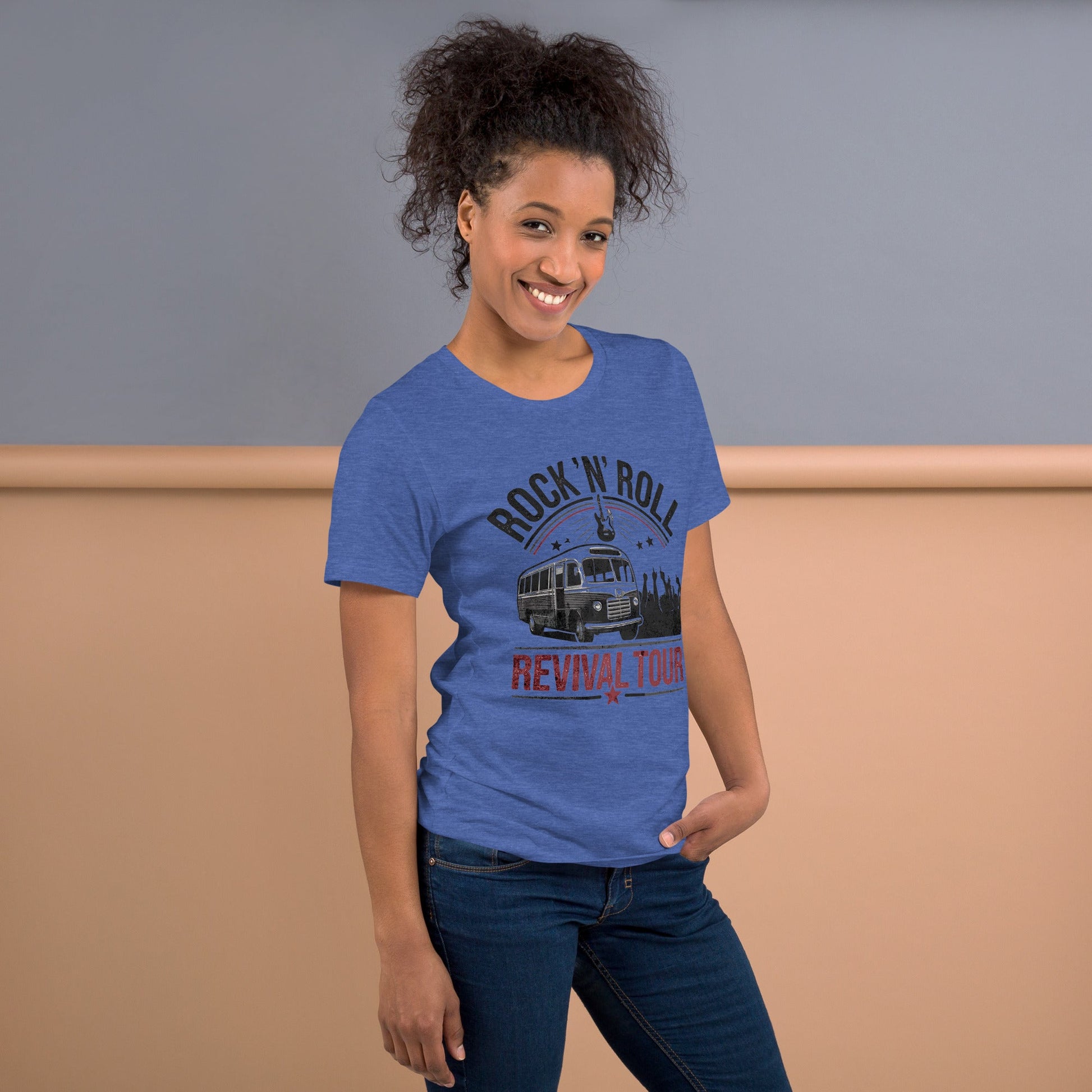 Women's Vintage Rock 'n' Roll Revival Tour T-Shirt - Soft & Lightweight Retro Tee - Sublimegifts4u.com