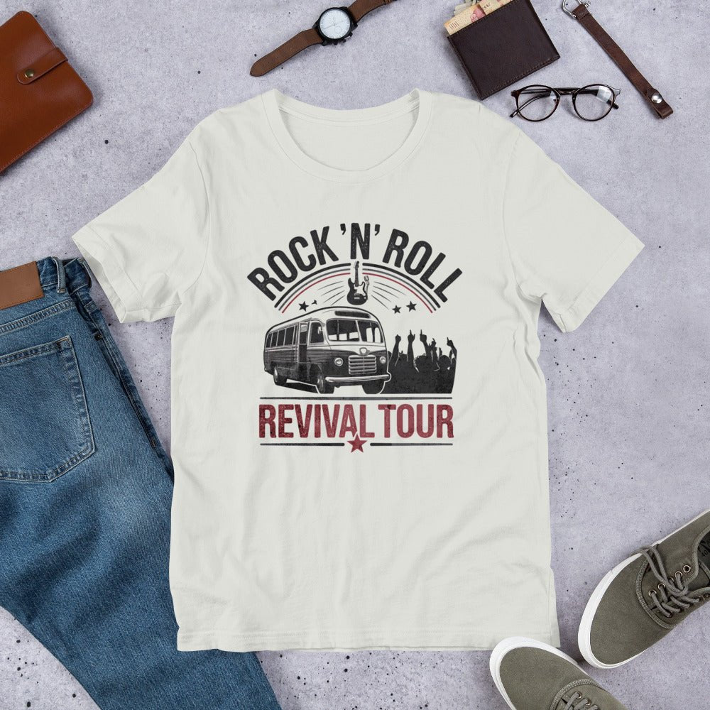 Women's Vintage Rock 'n' Roll Revival Tour T-Shirt - Soft & Lightweight Retro Tee - Sublimegifts4u.com