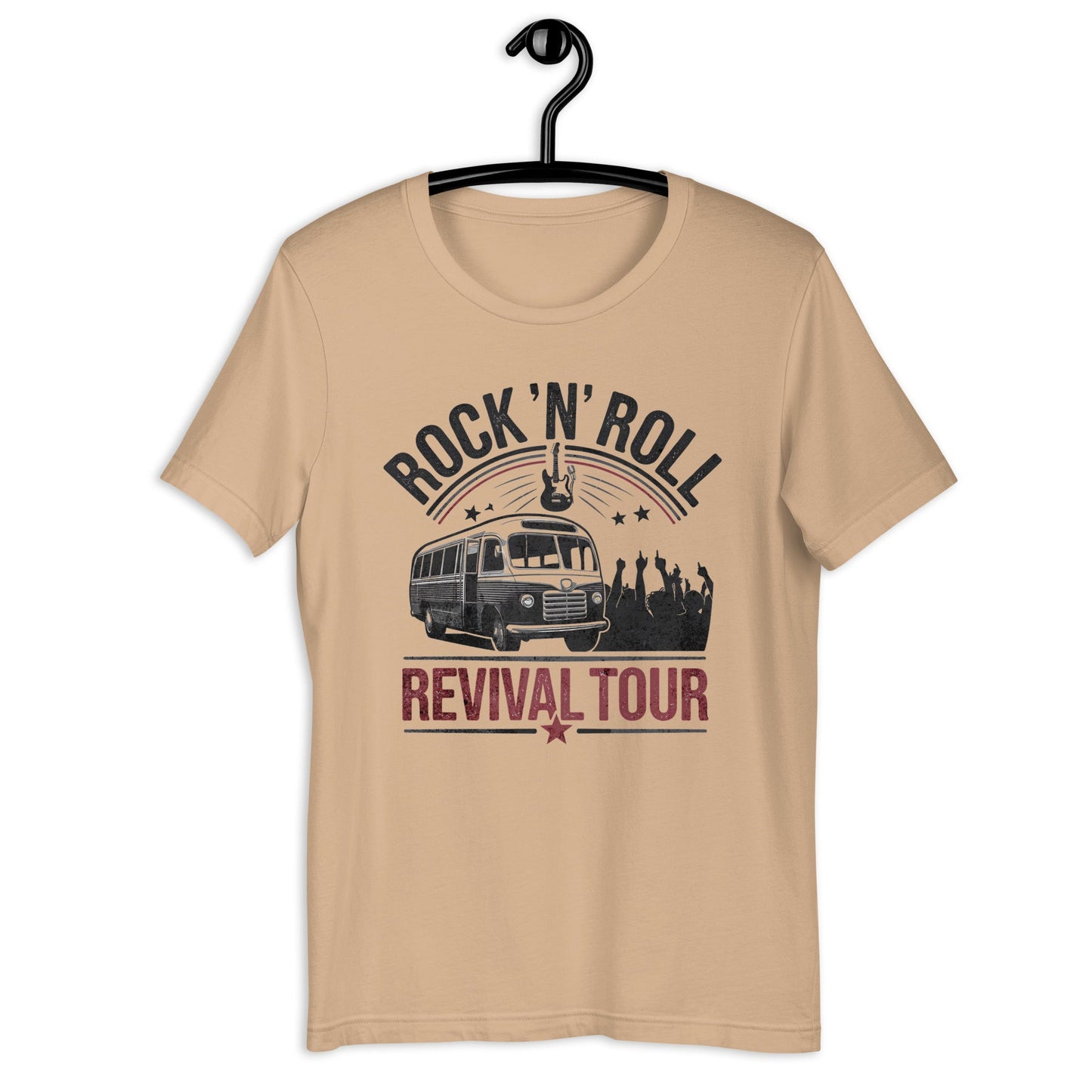 Women's Vintage Rock 'n' Roll Revival Tour T-Shirt - Soft & Lightweight Retro Tee - Sublimegifts4u.com