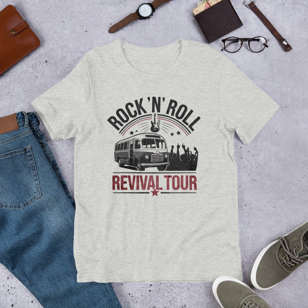 Women's Vintage Rock 'n' Roll Revival Tour T-Shirt - Soft & Lightweight Retro Tee - Sublimegifts4u.com