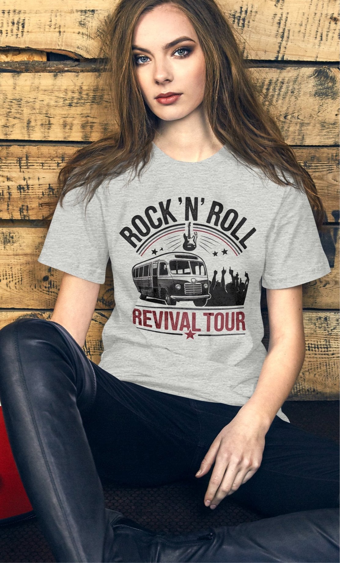 Women's Vintage Rock 'n' Roll Revival Tour T-Shirt - Soft & Lightweight Retro Tee - Sublimegifts4u.com