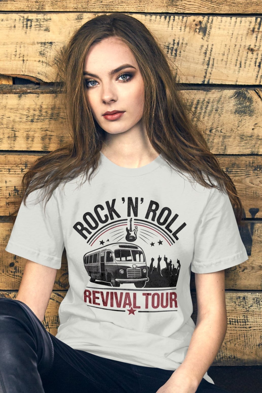 Women's Vintage Rock 'n' Roll Revival Tour T-Shirt - Soft & Lightweight Retro Tee - Sublimegifts4u.com