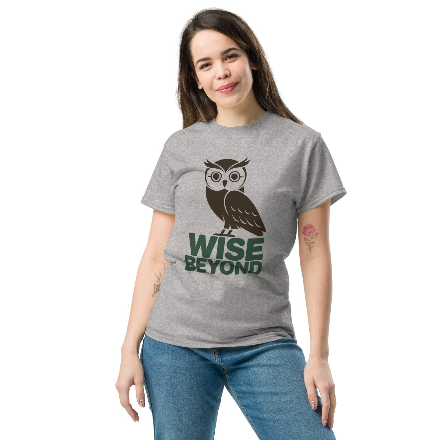 Women’s "Wise Beyond" Owl T-Shirt | Inspirational Graphic Tee - Sublimegifts4u.com