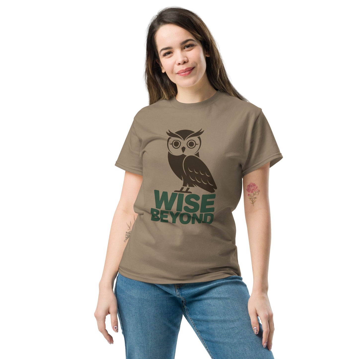 Women’s "Wise Beyond" Owl T-Shirt | Inspirational Graphic Tee - Sublimegifts4u.com