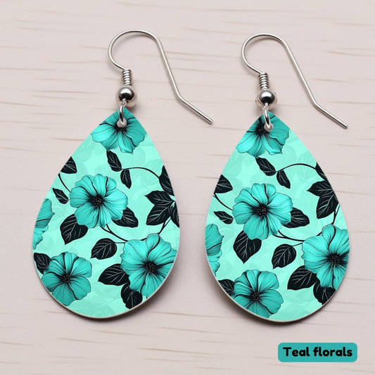 Wooden Tear - drop Fashion Earrings Double - sided Design - Sublimegifts4u.com