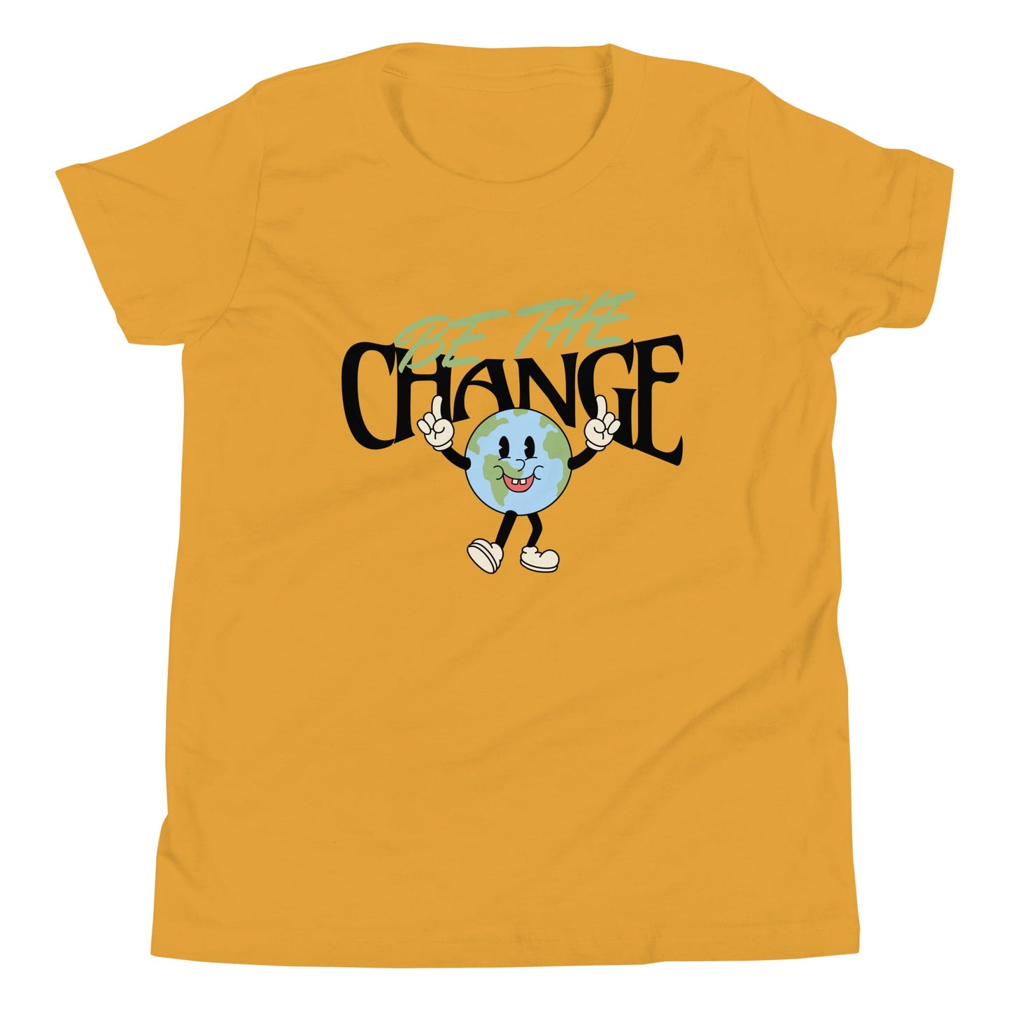 Youth 'Be the Change' World Design T-Shirt - Inspiring & Comfortable - Sublimegifts4u.com