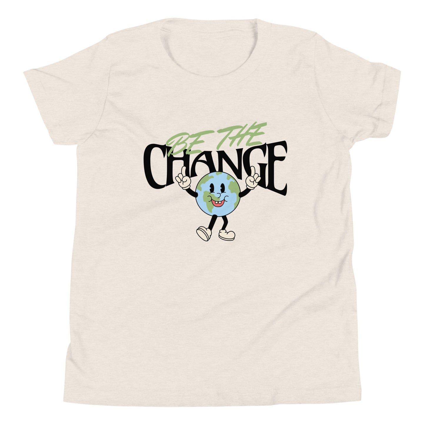 Youth 'Be the Change' World Design T-Shirt - Inspiring & Comfortable - Sublimegifts4u.com