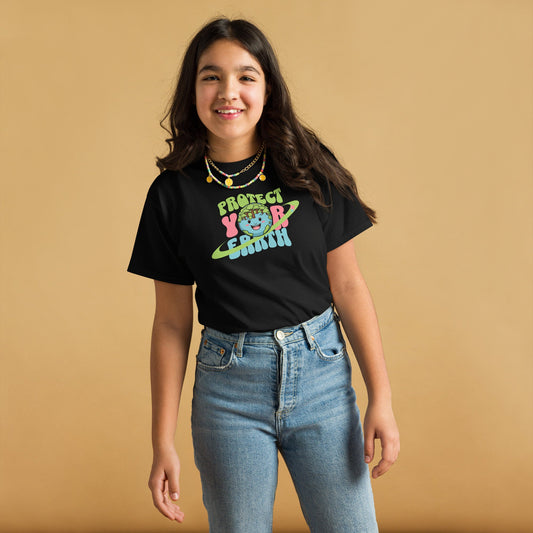 Youth Earth T-Shirt | Eco - Friendly Kids Tee | Earth Design | XS - XL Sizes - Sublimegifts4u.com