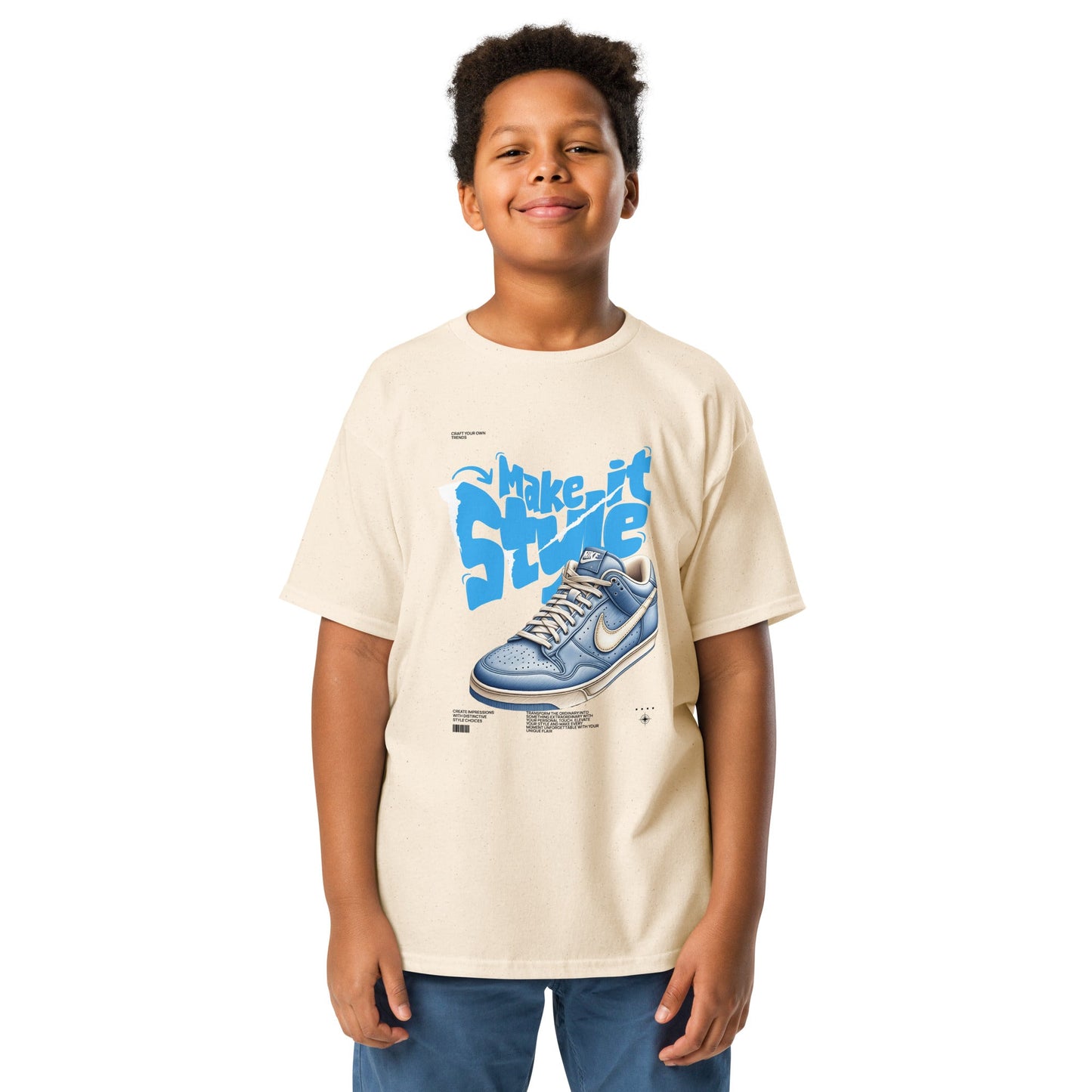 Youth Sneaker Design Tee - Classic Fit, Soft Cotton T-Shirt for Kids - Sublimegifts4u.com