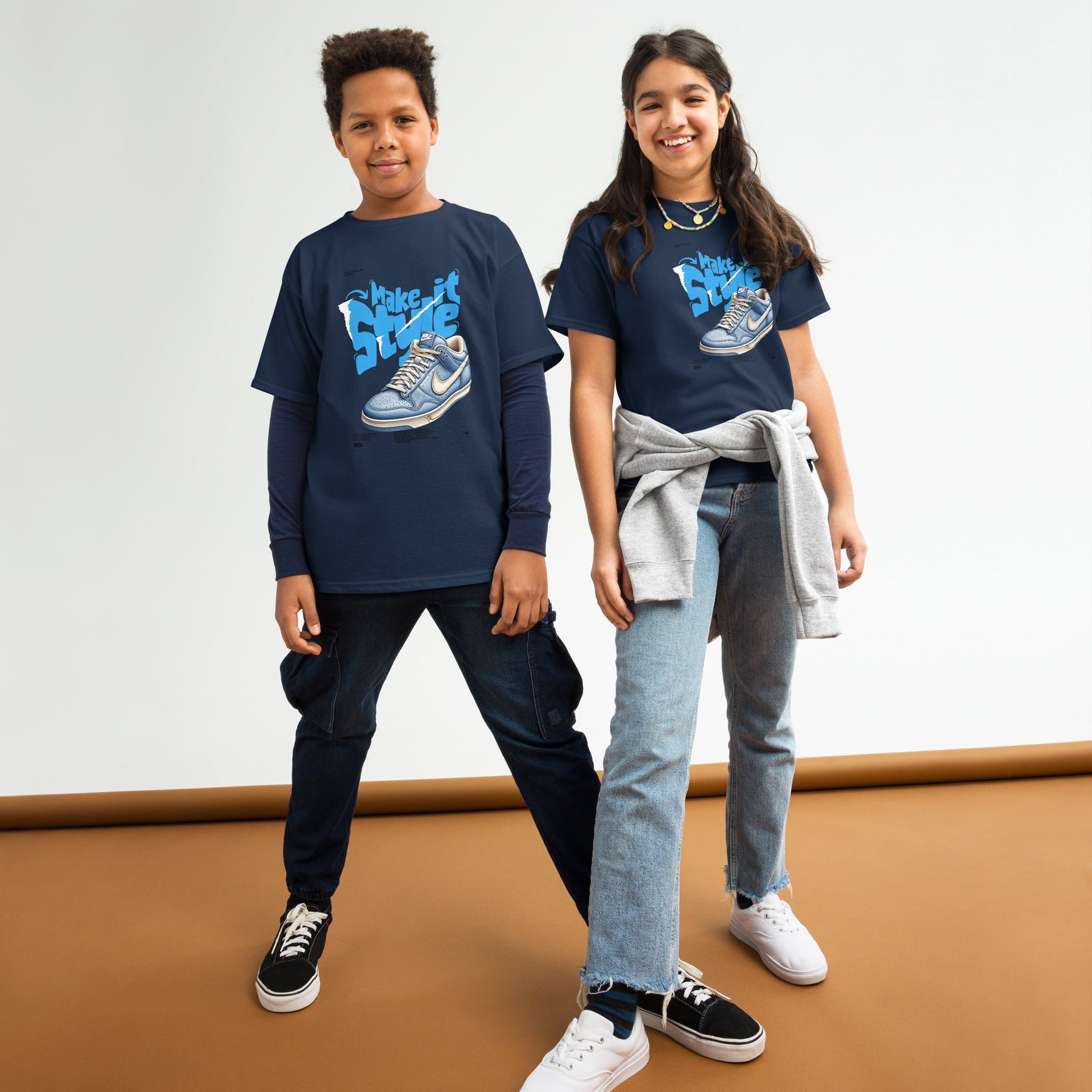 Youth Sneaker Design Tee - Classic Fit, Soft Cotton T-Shirt for Kids - Sublimegifts4u.com