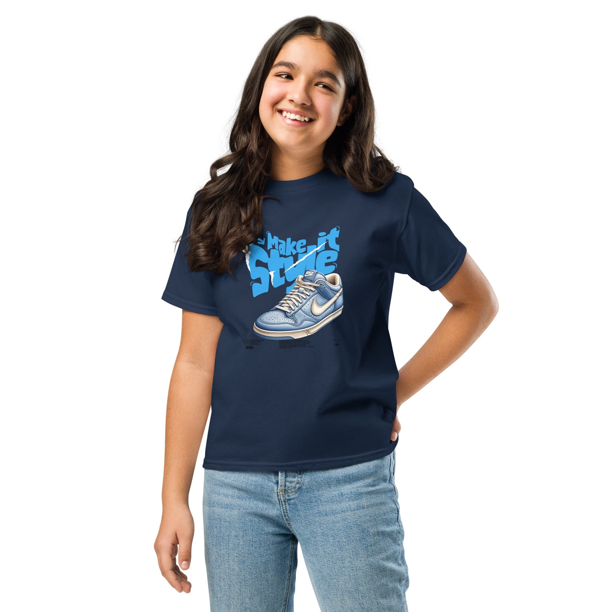 Youth Sneaker Design Tee - Classic Fit, Soft Cotton T-Shirt for Kids - Sublimegifts4u.com