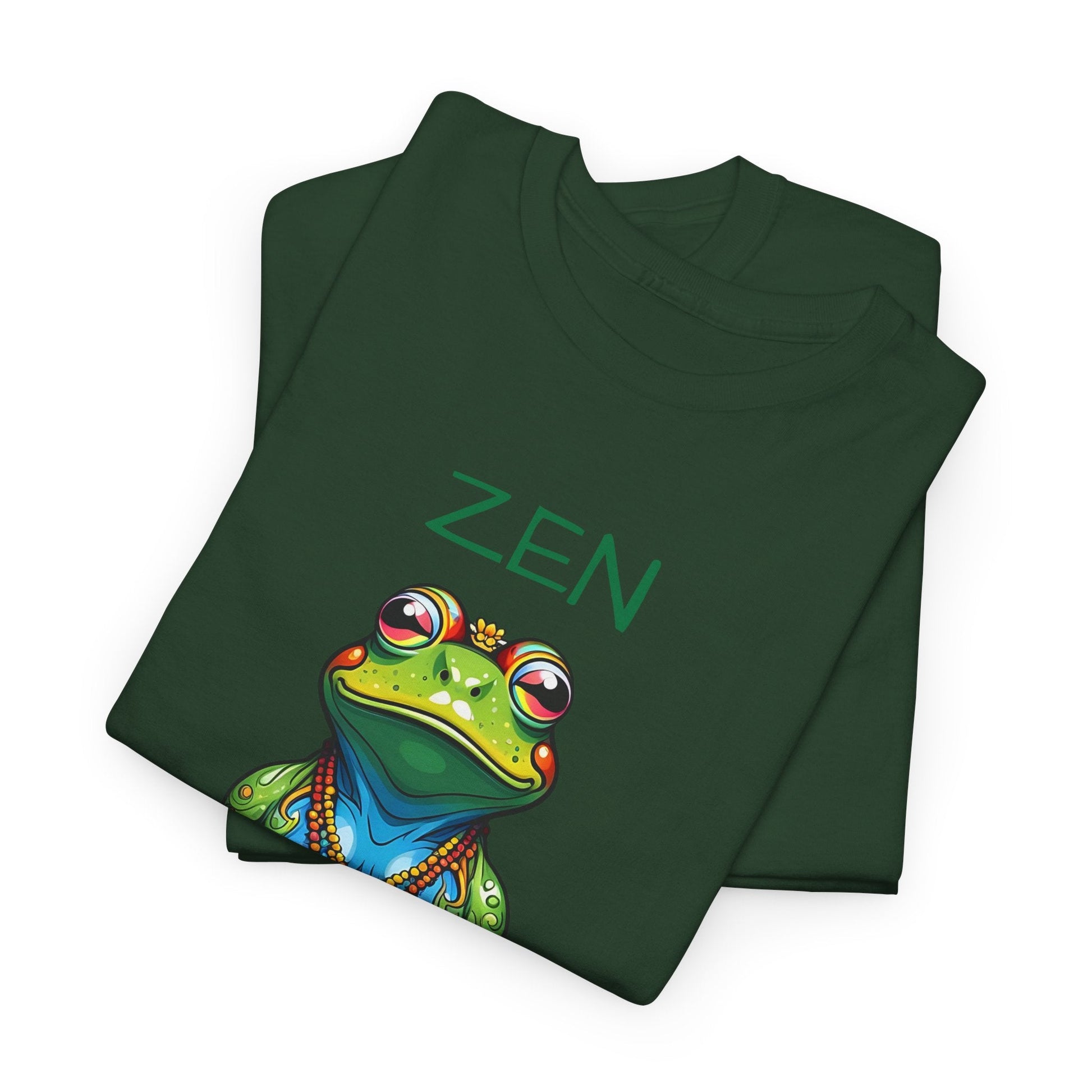 Zen Frog Meditation Tee for Women | Relaxed Fit Cotton Yoga Shirt - Sublimegifts4u.com