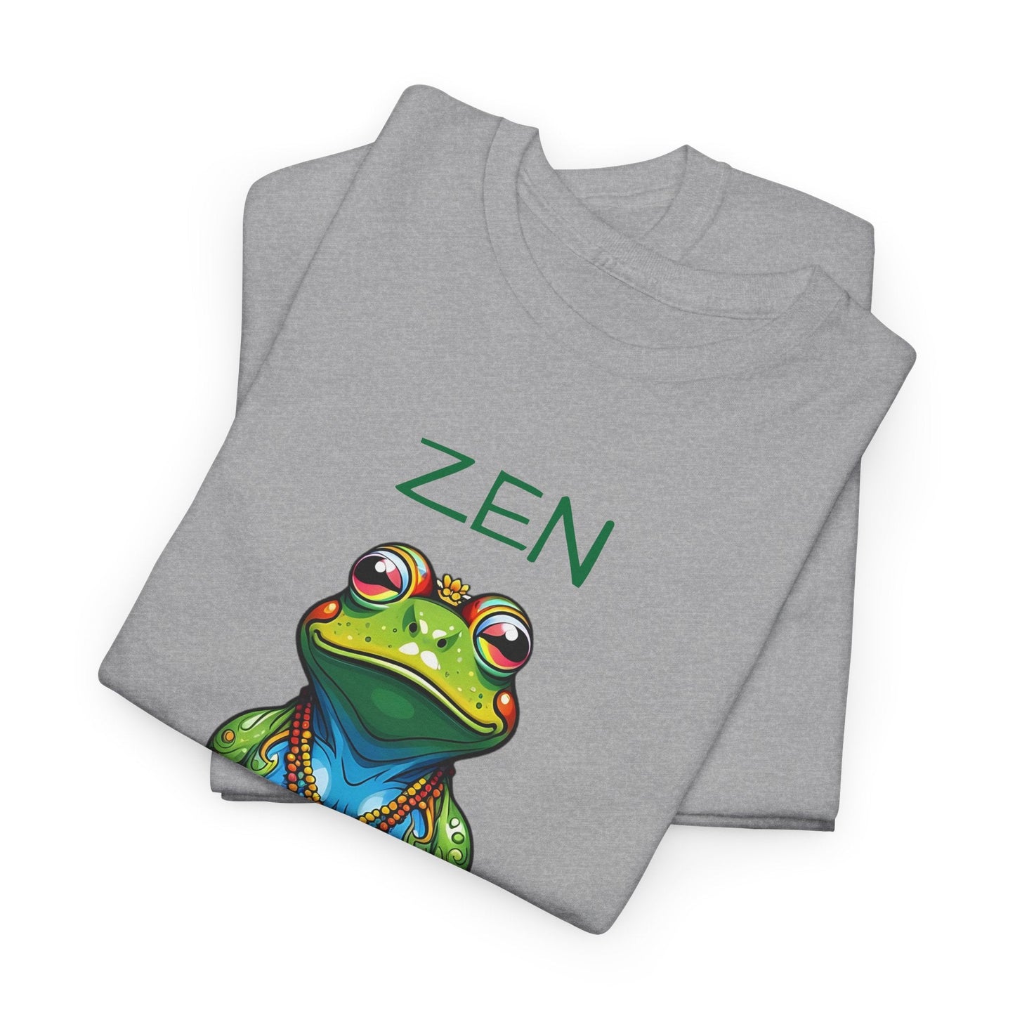 Zen Frog Meditation Tee for Women | Relaxed Fit Cotton Yoga Shirt - Sublimegifts4u.com