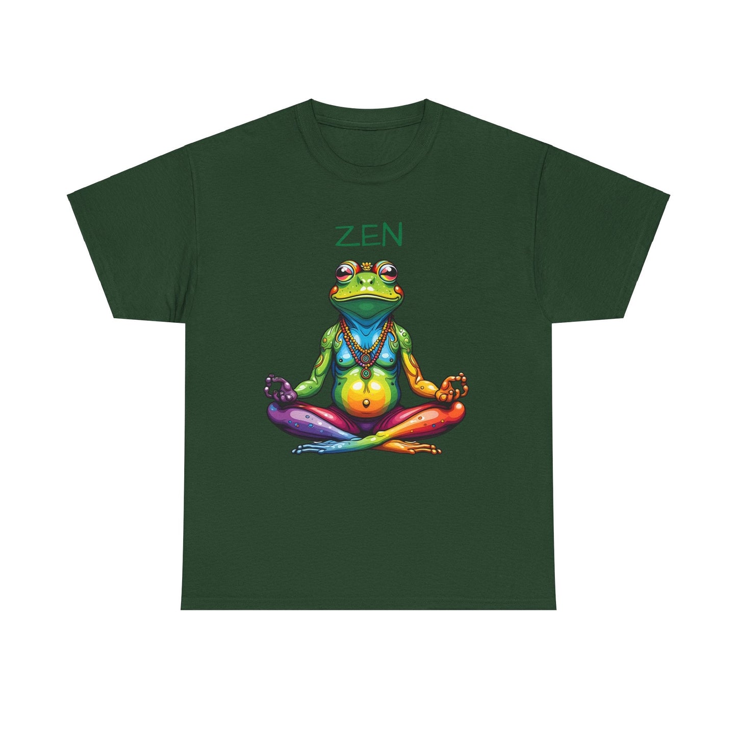 Zen Frog Meditation Tee for Women | Relaxed Fit Cotton Yoga Shirt - Sublimegifts4u.com