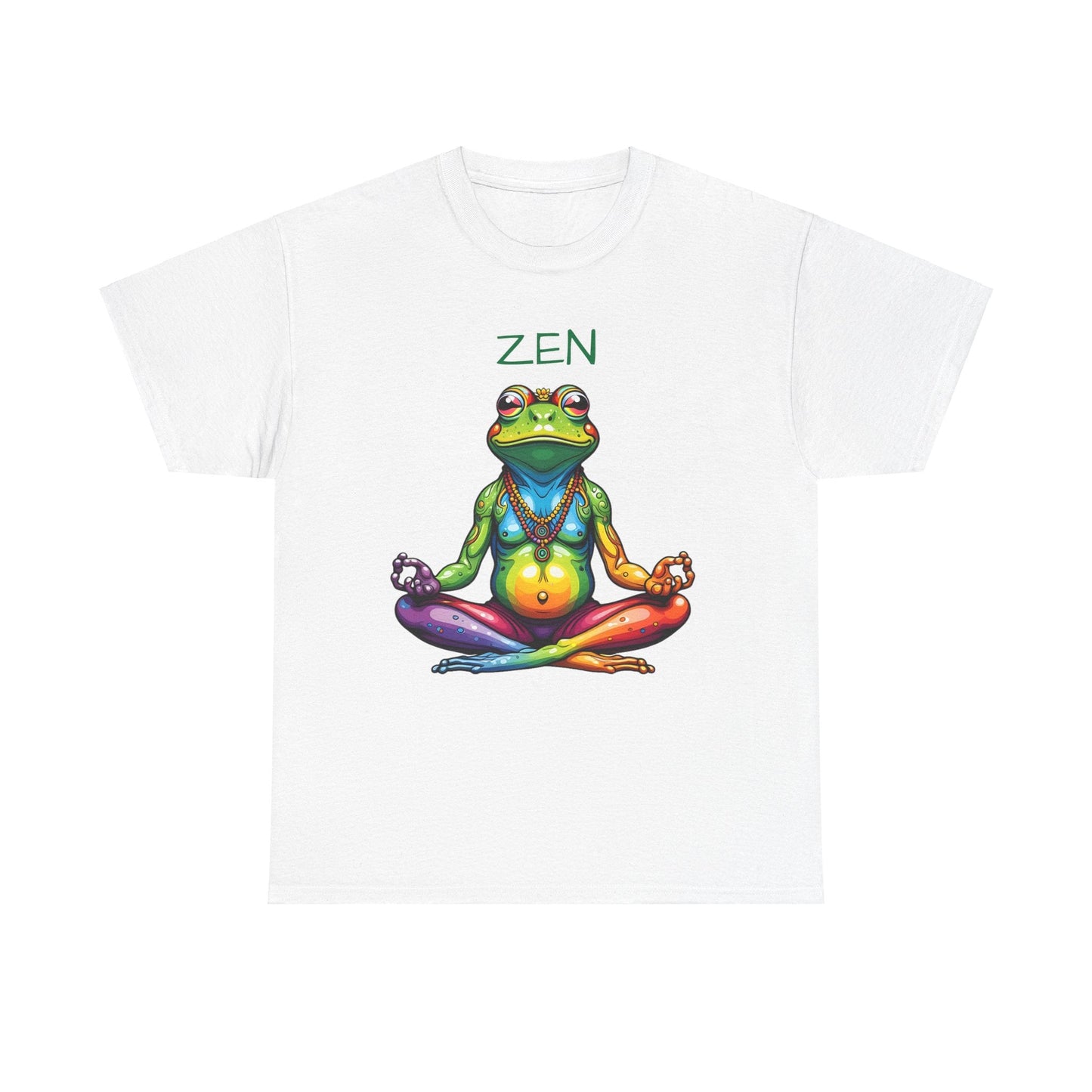 Zen Frog Meditation Tee for Women | Relaxed Fit Cotton Yoga Shirt - Sublimegifts4u.com