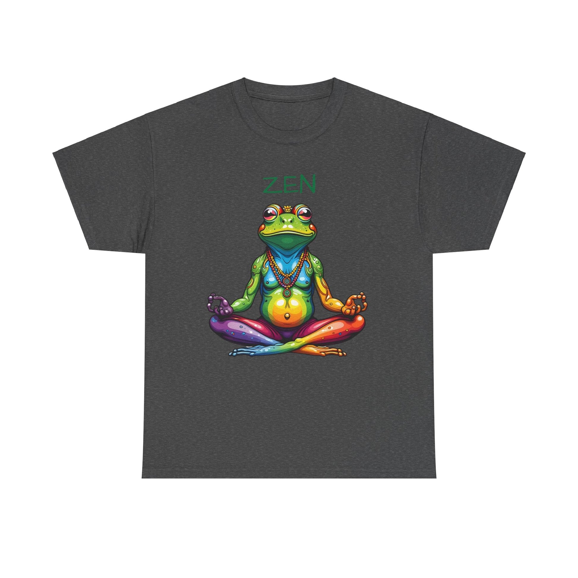 Zen Frog Meditation Tee for Women | Relaxed Fit Cotton Yoga Shirt - Sublimegifts4u.com