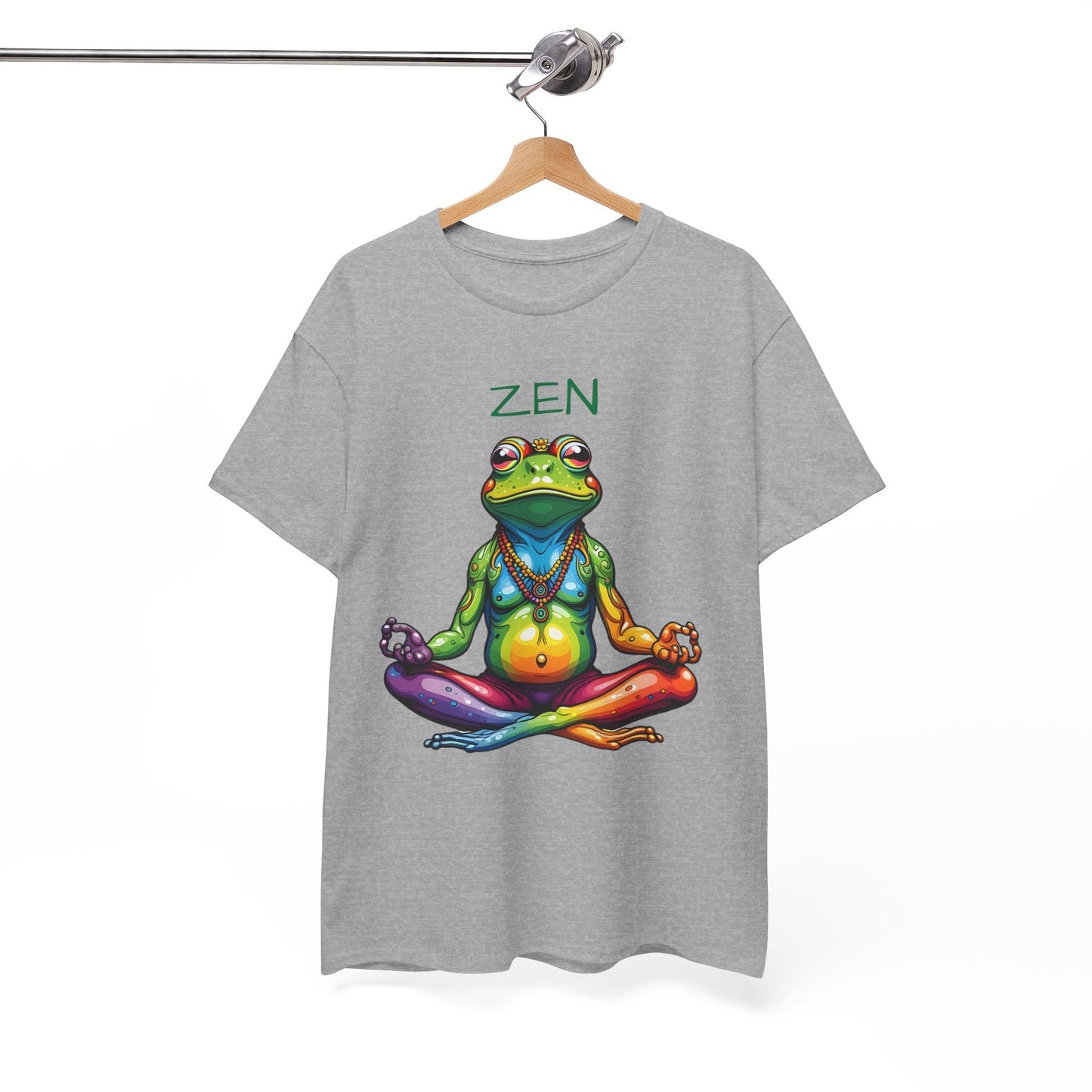 Zen Frog Meditation Tee for Women | Relaxed Fit Cotton Yoga Shirt - Sublimegifts4u.com