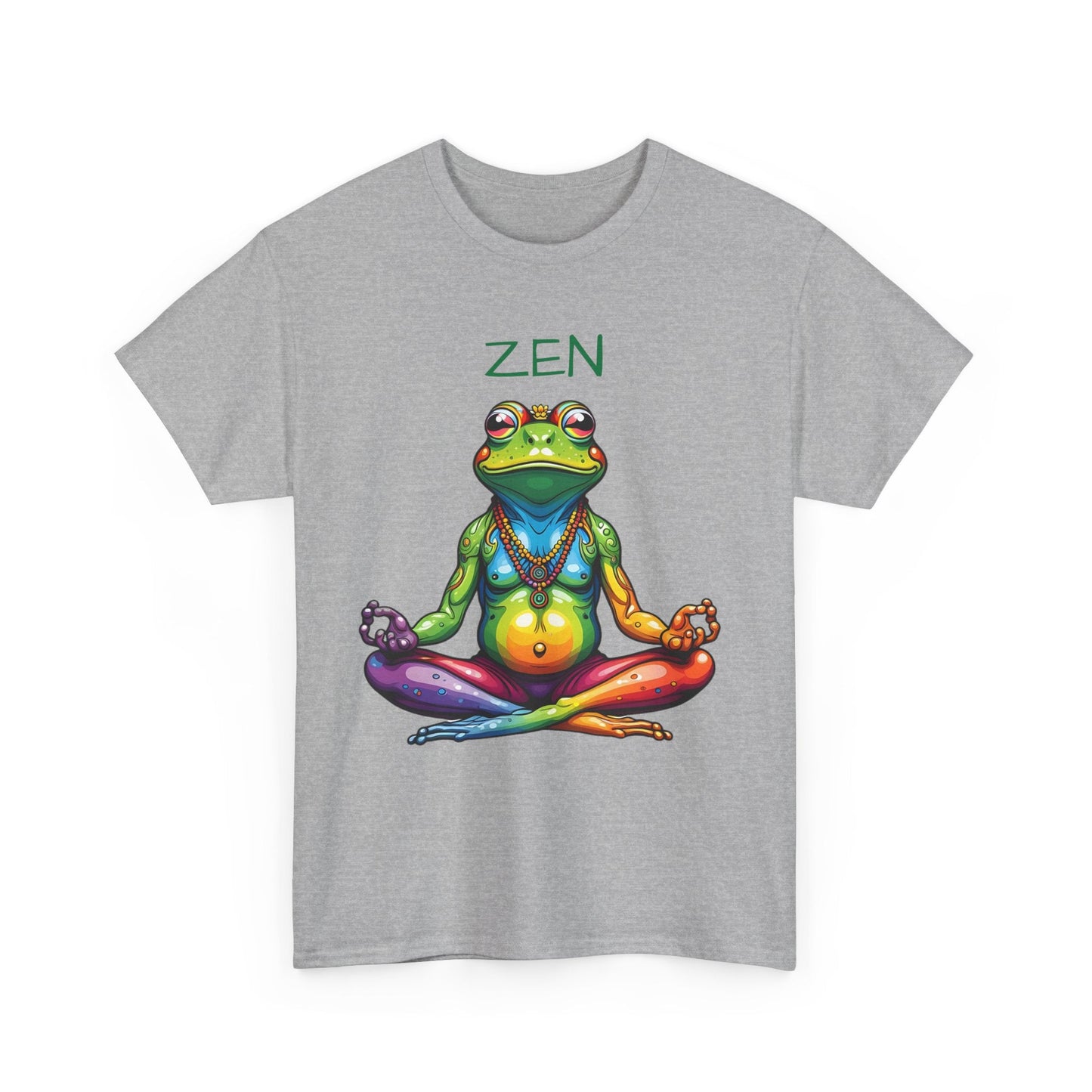 Zen Frog Meditation Tee for Women | Relaxed Fit Cotton Yoga Shirt - Sublimegifts4u.com