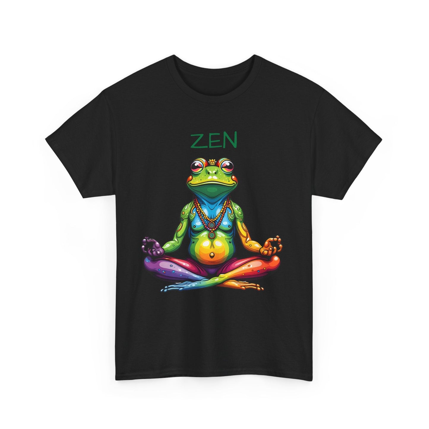 Zen Frog Meditation Tee for Women | Relaxed Fit Cotton Yoga Shirt - Sublimegifts4u.com