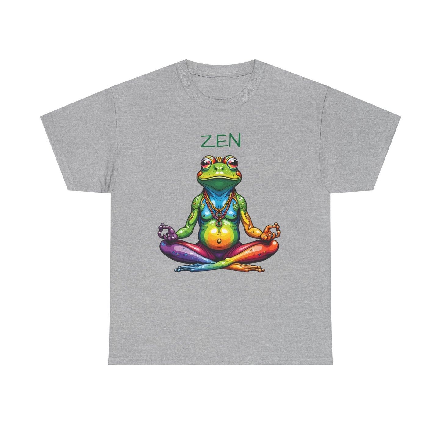 Zen Frog Meditation Tee for Women | Relaxed Fit Cotton Yoga Shirt - Sublimegifts4u.com