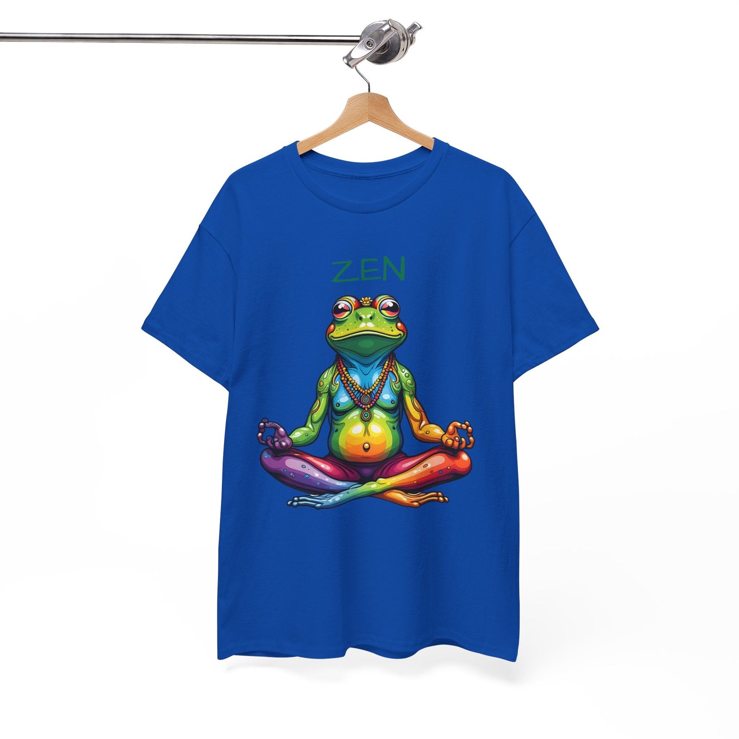 Zen Frog Meditation Tee for Women | Relaxed Fit Cotton Yoga Shirt - Sublimegifts4u.com