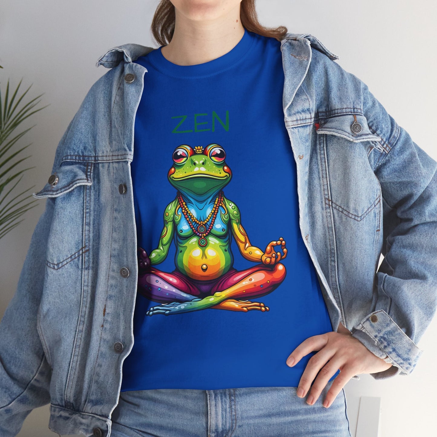 Zen Frog Meditation Tee for Women | Relaxed Fit Cotton Yoga Shirt - Sublimegifts4u.com