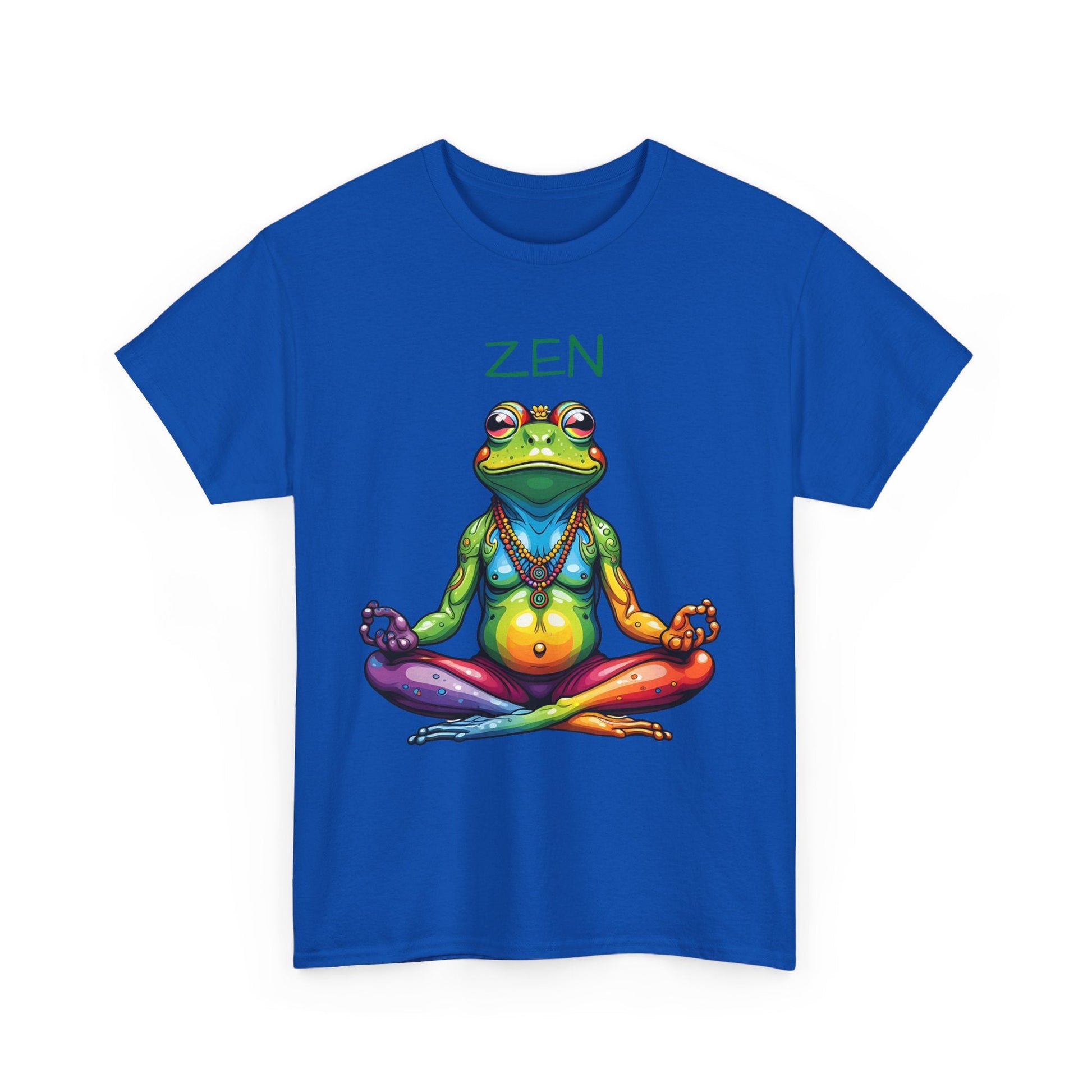 Zen Frog Meditation Tee for Women | Relaxed Fit Cotton Yoga Shirt - Sublimegifts4u.com